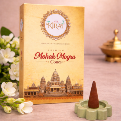 Mogra incense cones with holder for pooja and meditation