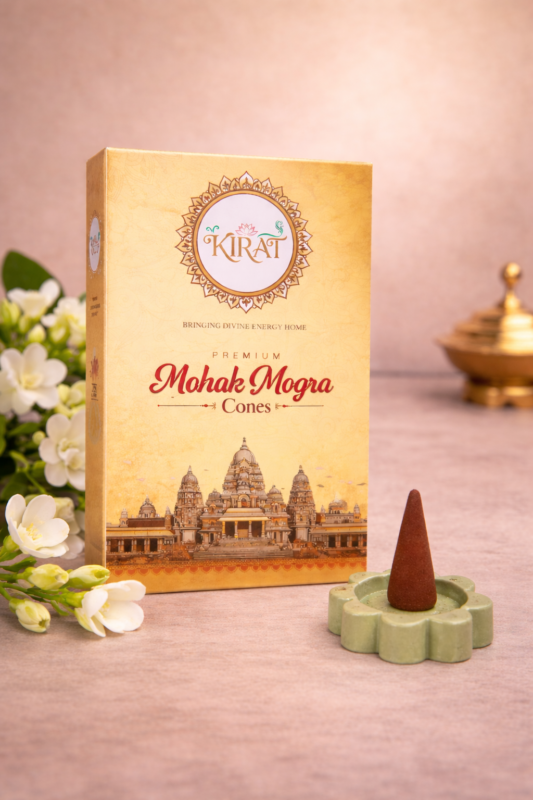 Mogra incense cones with holder for pooja and meditation
