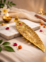 Premium Metal Gold Feather Incense Holder