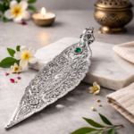 Premium Metal Silver Feather Incense Holder