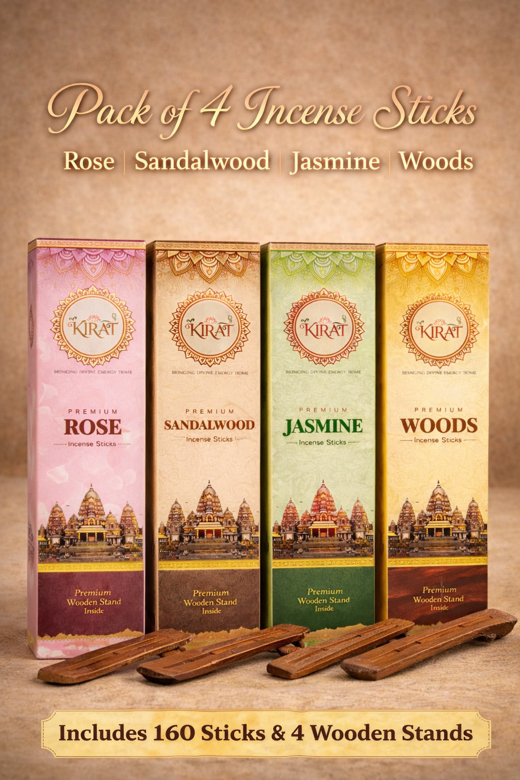 kirat-incense-sticks-pack-of-4-wooden-stand-sandalwood-jasmine-rose-woods KIRAT incense sticks pack of 4 with wooden stand sandalwood jasmine rose woods fragrance